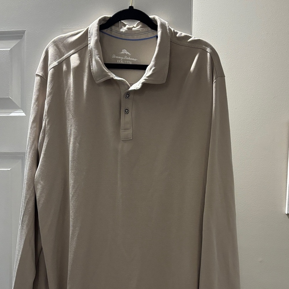 Tommy Bahama Men's Beige Long Sleeve Shirt